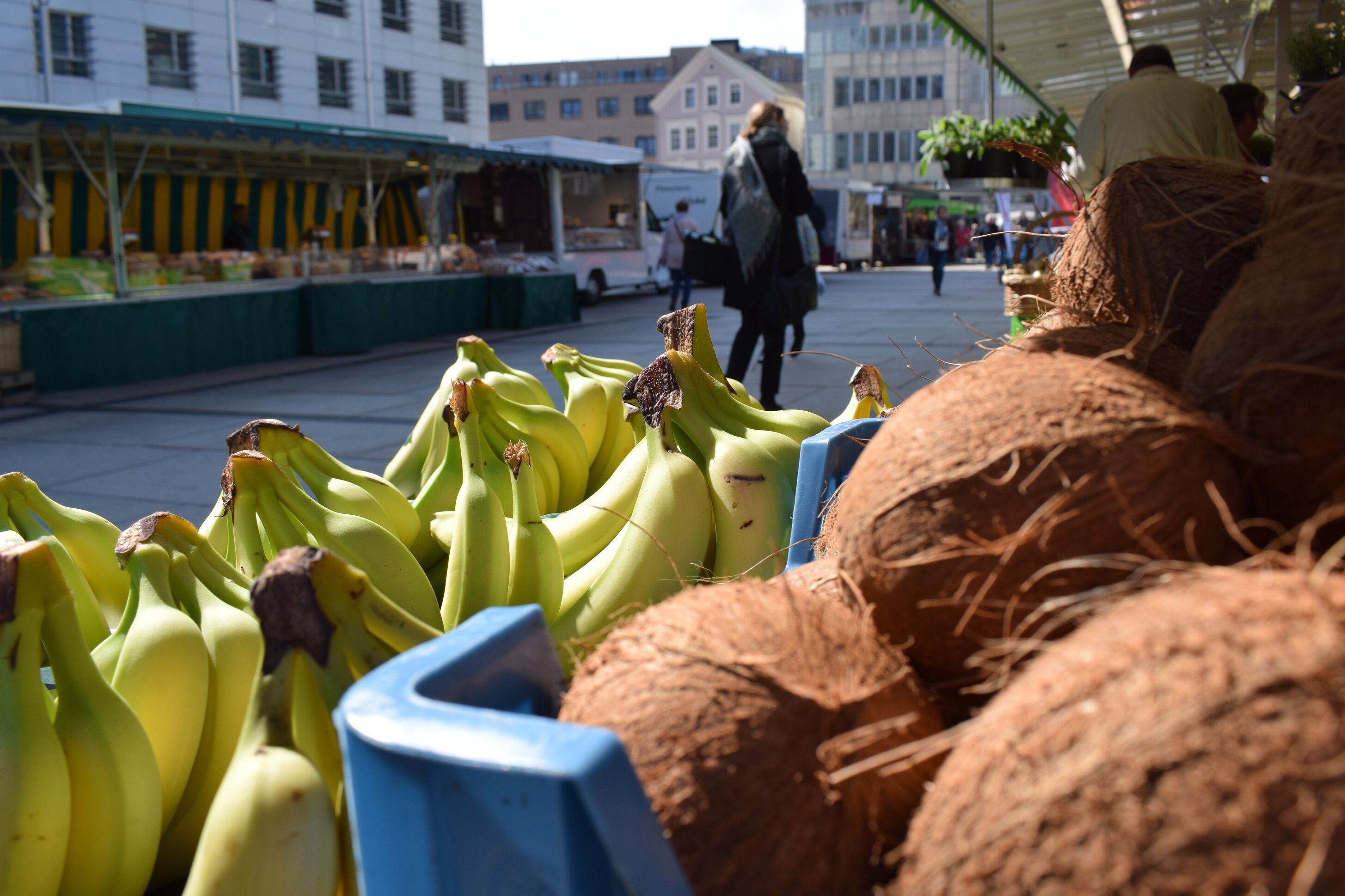Obststand auf dem Lüdenscheider Wochenmarkt