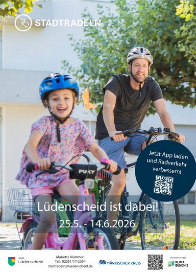 Plakat zur Kampagne Stadtradeln in Lüdenscheid