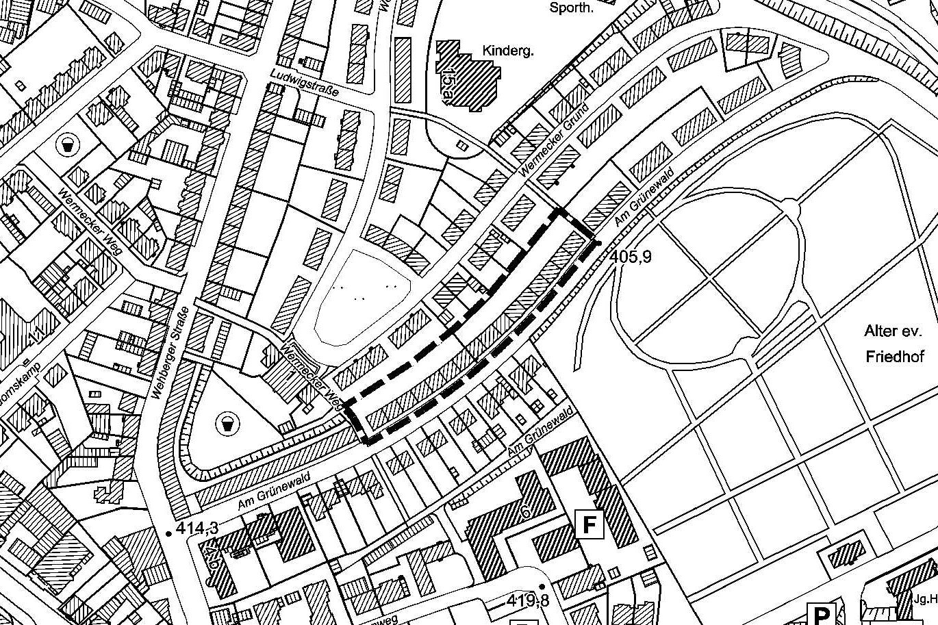 Karte des Areals "Am Grünewald"