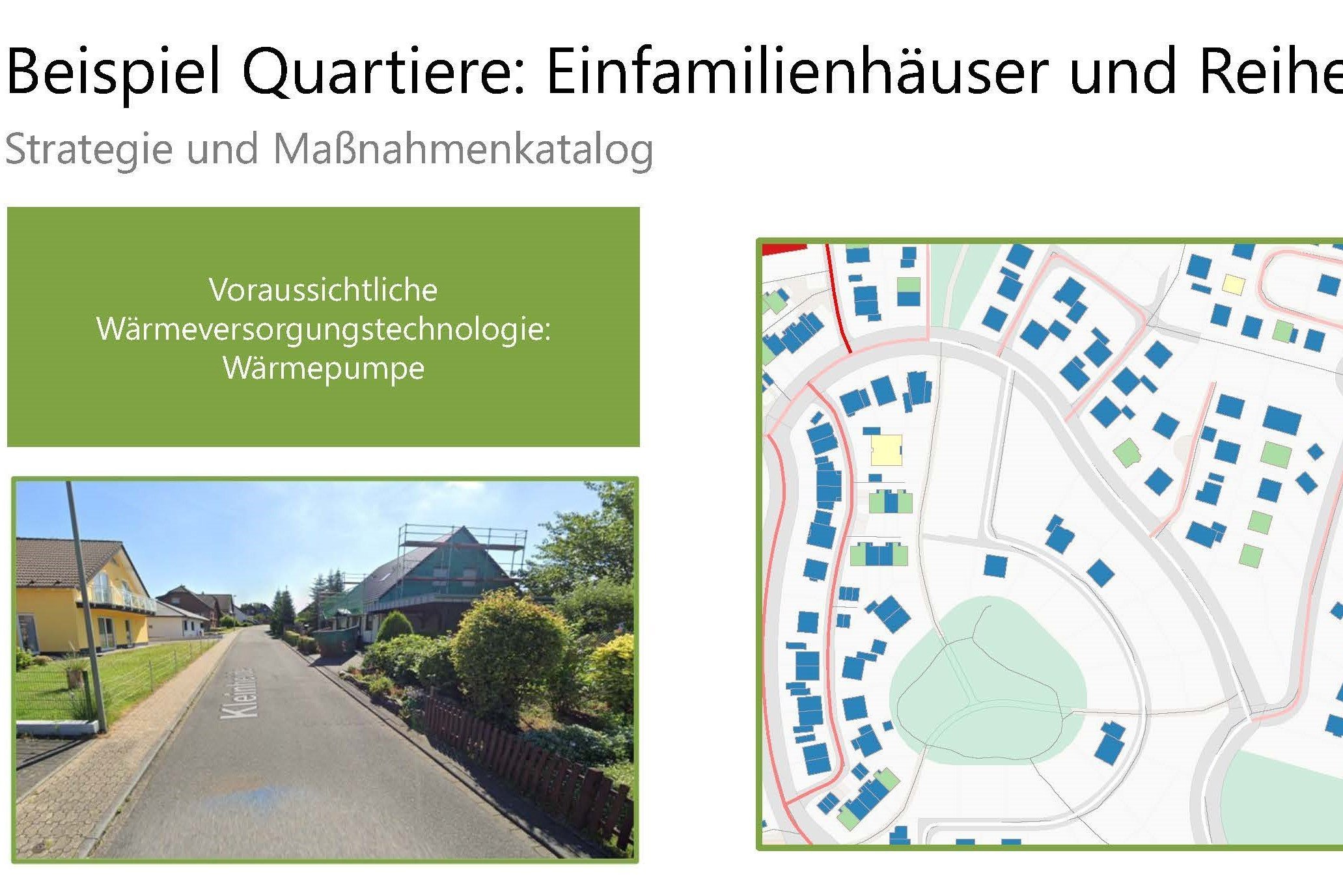 Eine Karte und ein Foto aus einer Präsentation