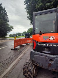 Ein Bagger an der L655