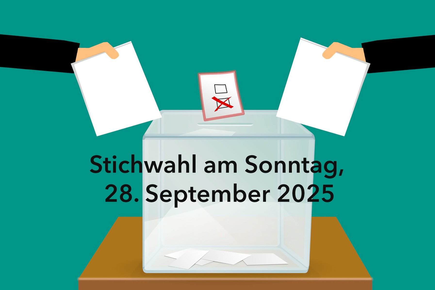 Grafik mit einer Wahlurne