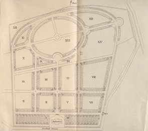 Ein Plan der Friedhofsanlage