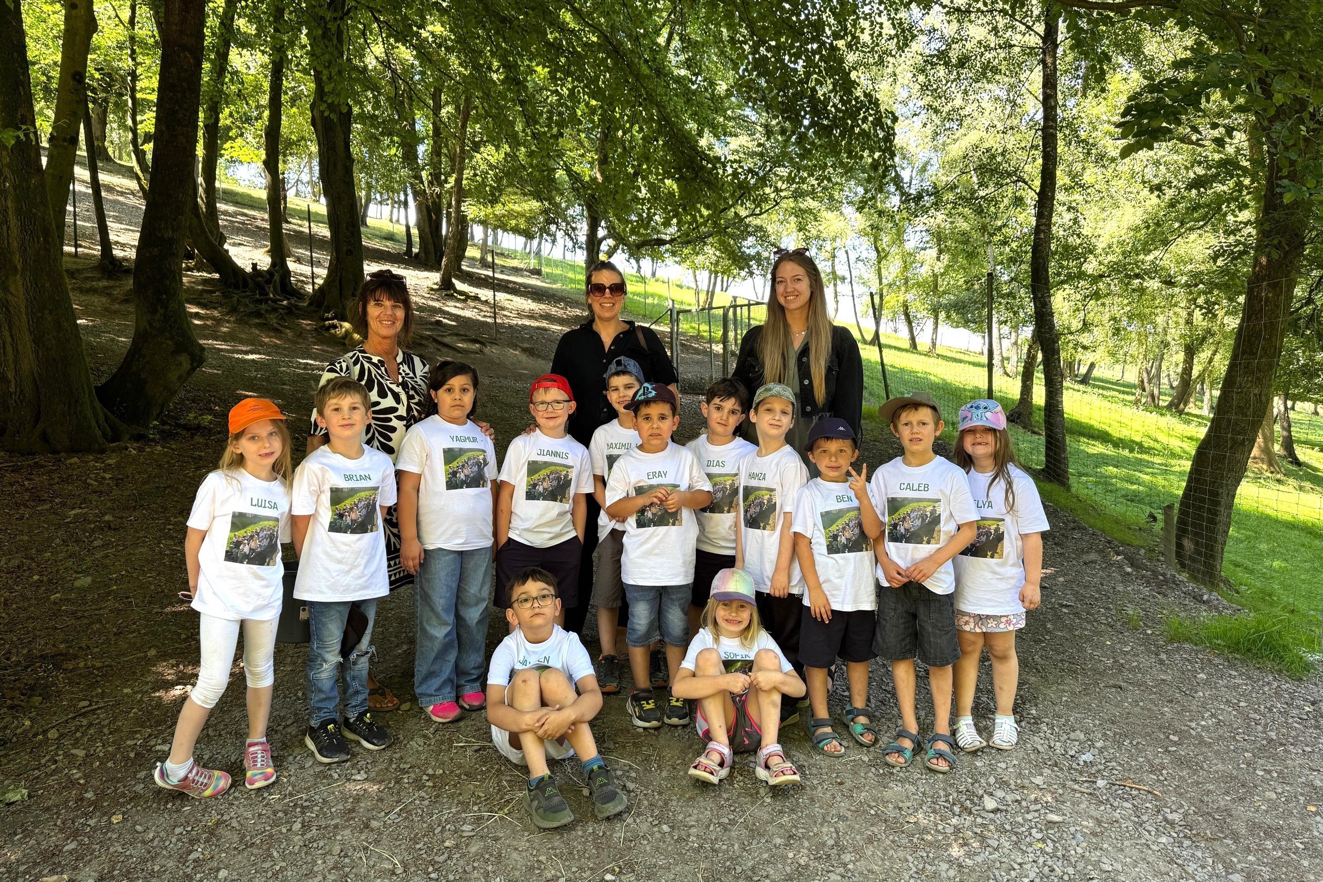 Gruppenfoto der Vorschulkinder der Kita Hebberg am Wildgehege Mesekendahl