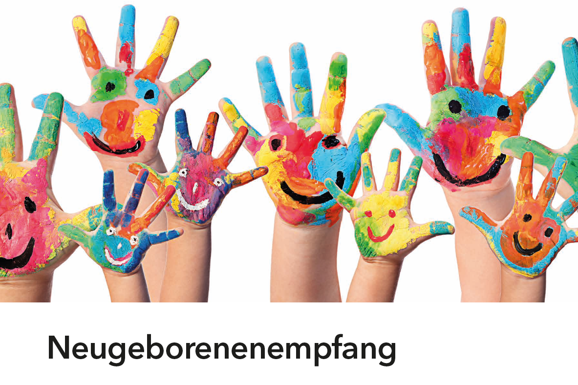 Bunt bemalte Hände