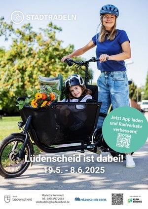 Plakat zum Bewerben der Kampagne Stadtradeln