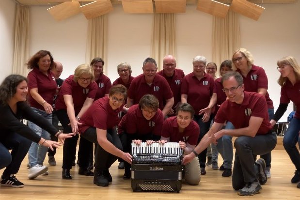 Das Akkordeonorchester der städtischen Musikschule.