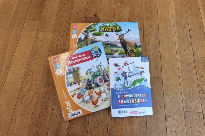 Ein Spiel und zwei Bücher von tiptoi und TING