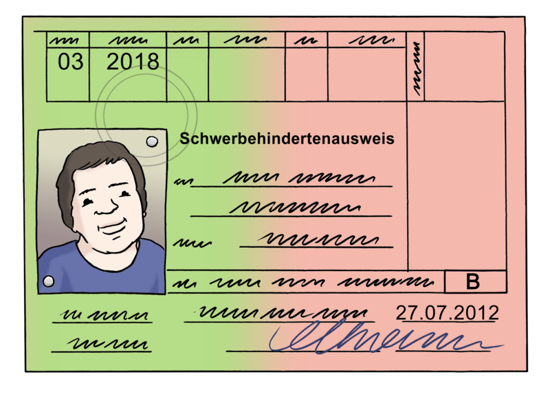 Illustration: Schwerbehindertenausweis