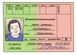 Illustration: Schwerbehindertenausweis