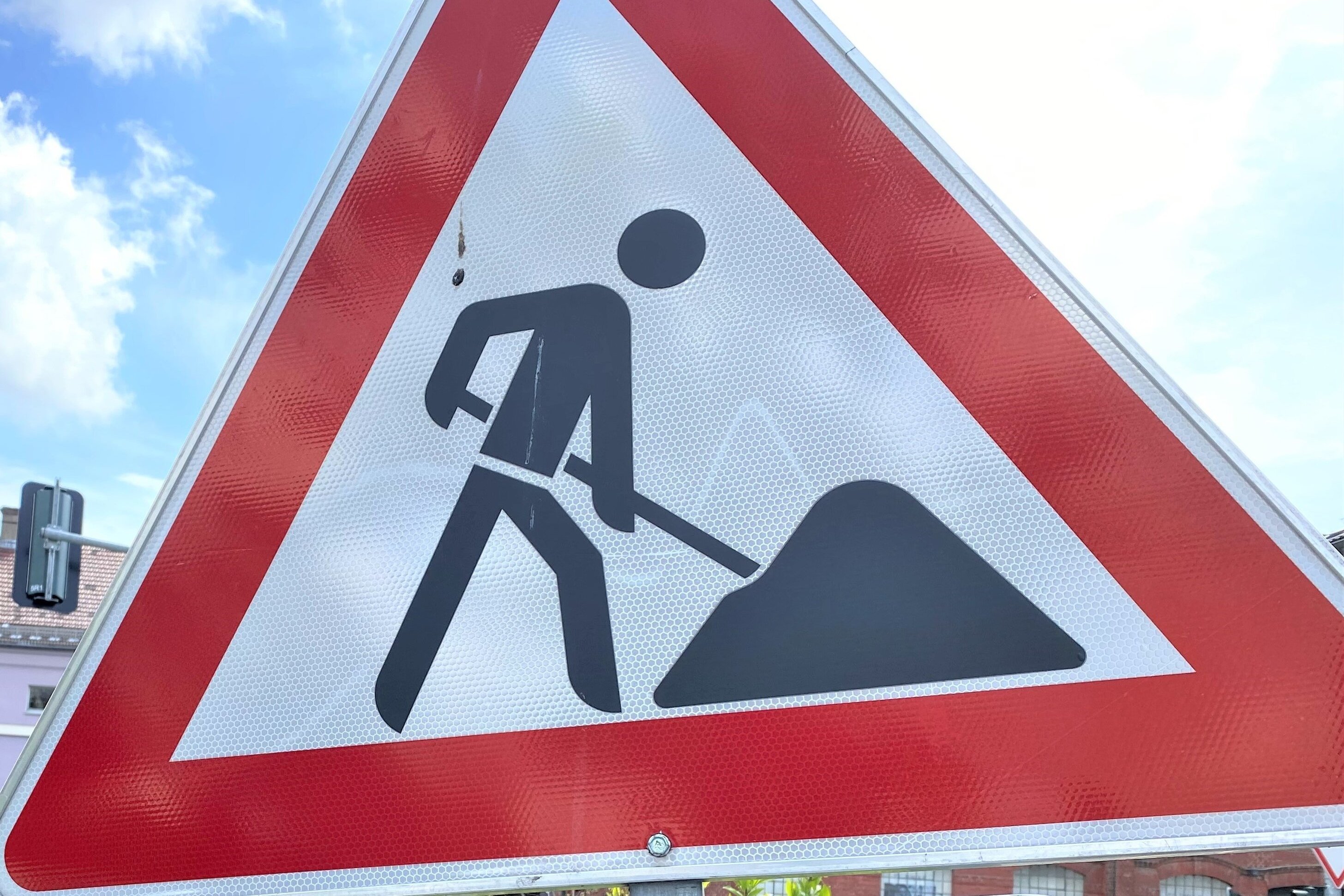 Baustellenschild