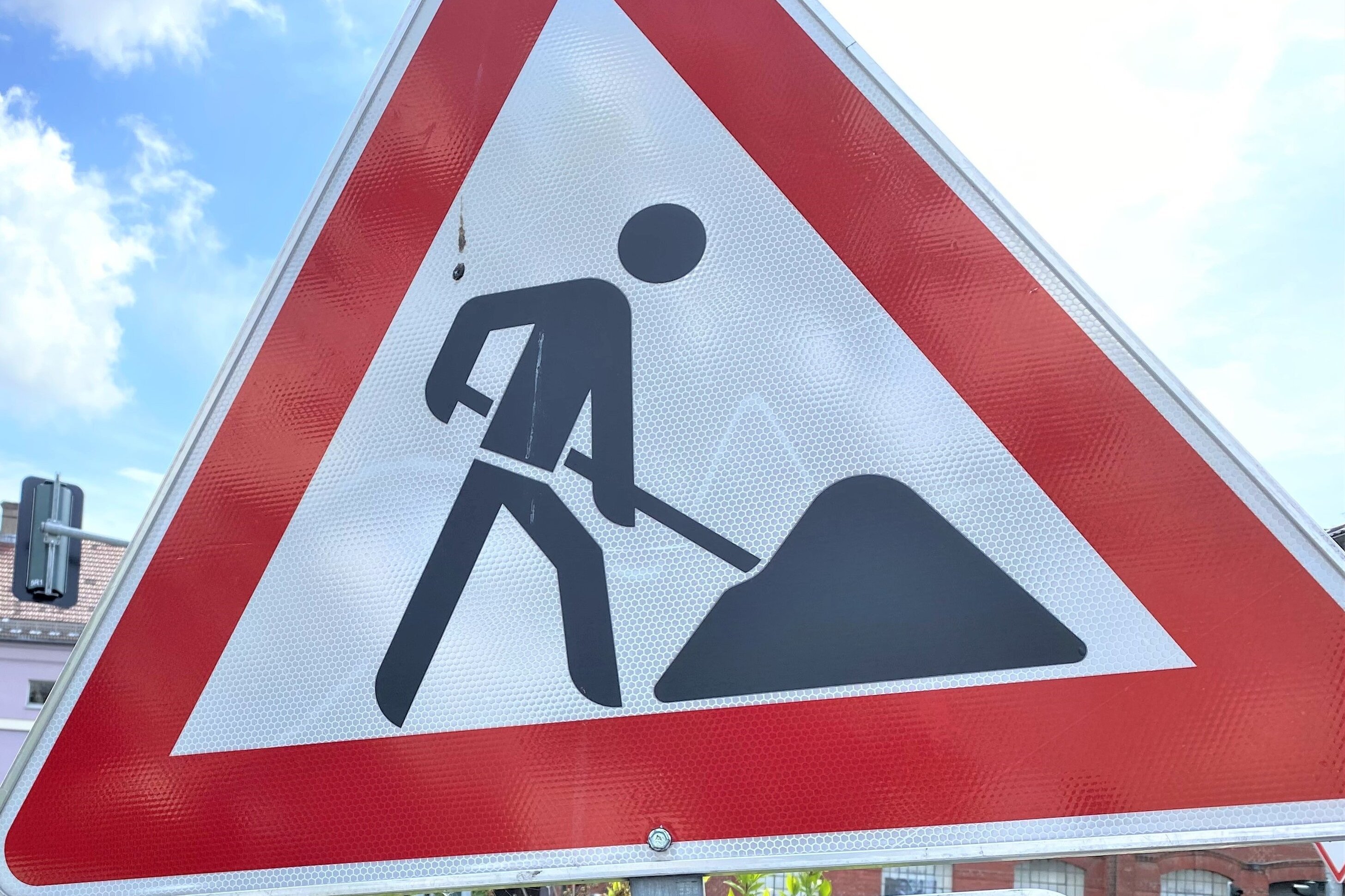 Baustellenschild
