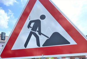 Baustellenschild