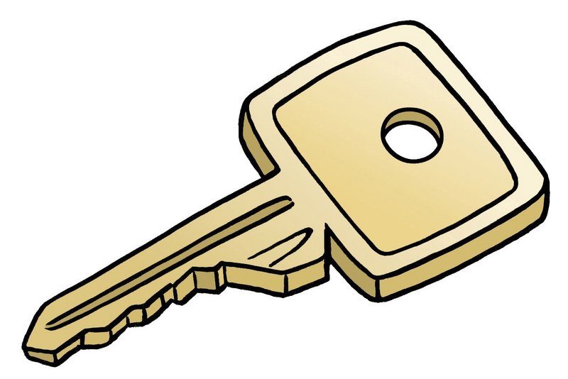 Illustration: Ein goldener Schlüssel