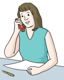 Illustration: Frau telefoniert