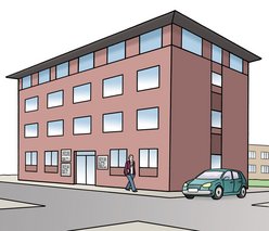 Illustration: Bürogebäude