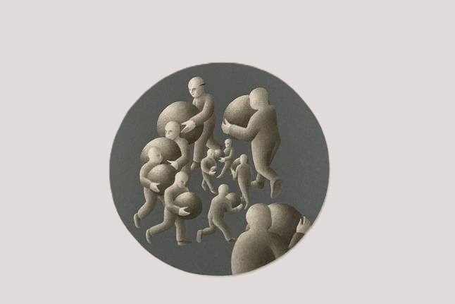 Zwei Kunstknöpfe aus der Sammlung der Galerie