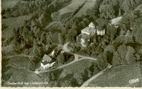 Ein Luftbild vom Schloss Oedenthal