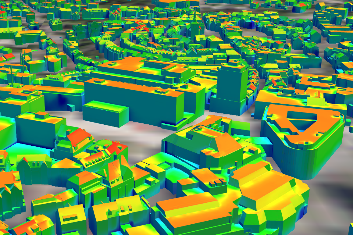 Solarpotenziale von Gebäuden in Lüdenscheid
