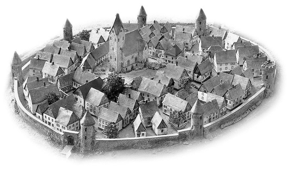 Modell des mittelalterlichen Stadtkerns von Lüdenscheid