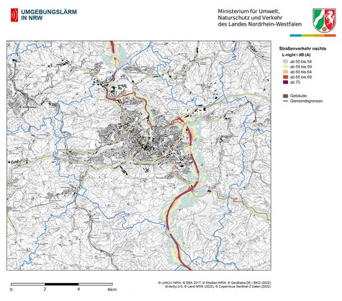 Lärmkarte Lüdenscheid Nachts