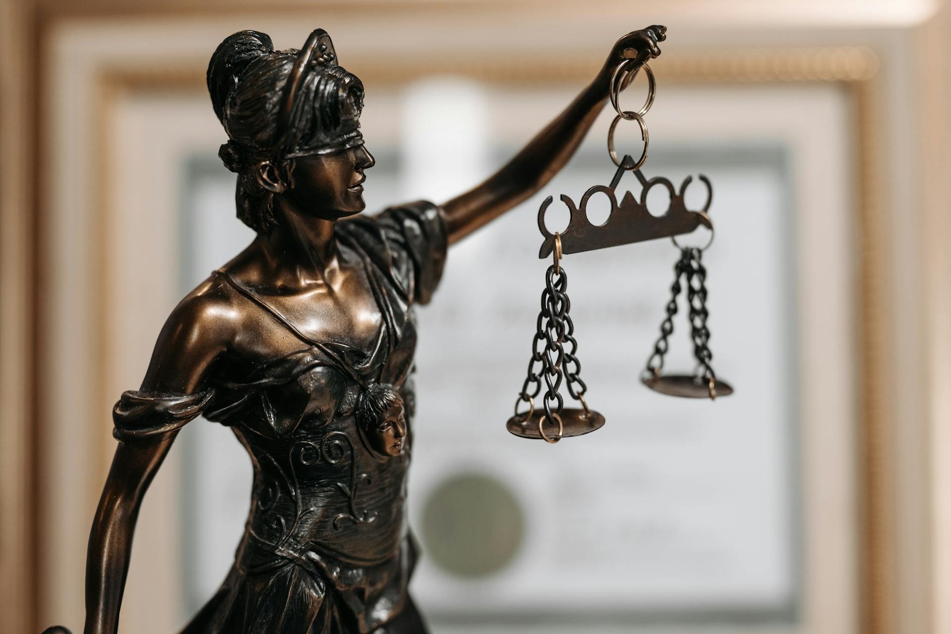 Eine Figur der Justitia