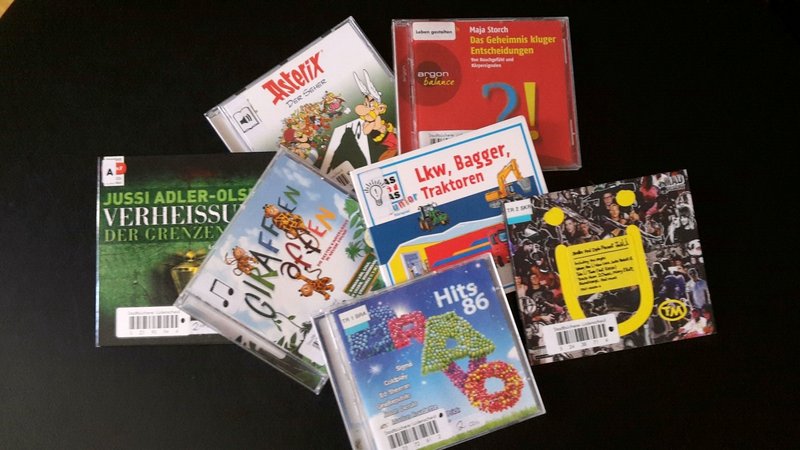 Ein Foto mit verschiedenen CDs 