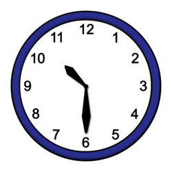 Illustration: Wanduhr zeigt 10:30 Uhr